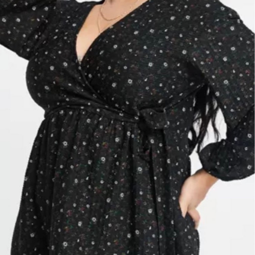 ASOS Curve Faux Wrap Dress - 16